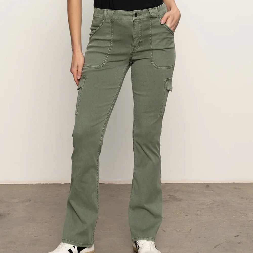 SANCTUARY (27) JEANS Sculpted Hayden Bootcut Pant Dark Spruce Stretch - Size 27